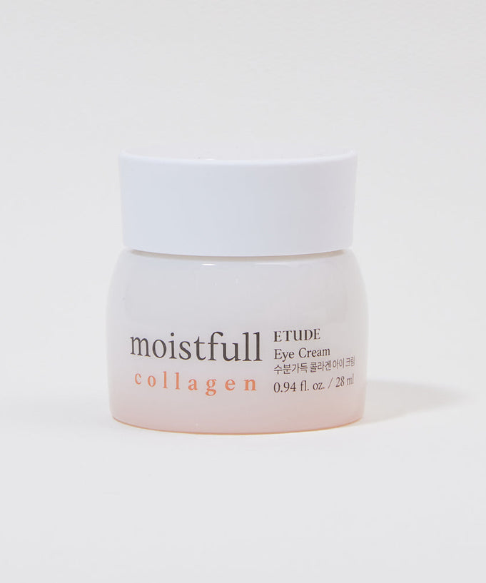 ETUDE Moistfull Collagen Eye Cream 28ml jar for hydrating and nourishing under-eye skin.