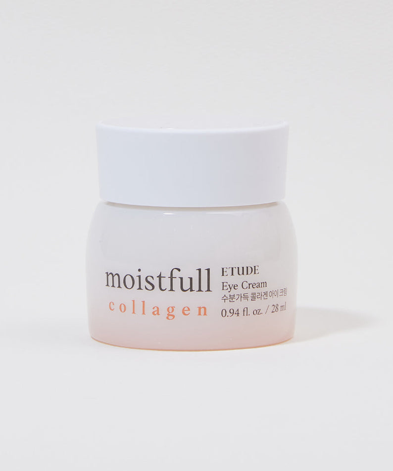 ETUDE Moistfull Collagen Eye Cream 28ml jar for hydrating and nourishing under-eye skin.
