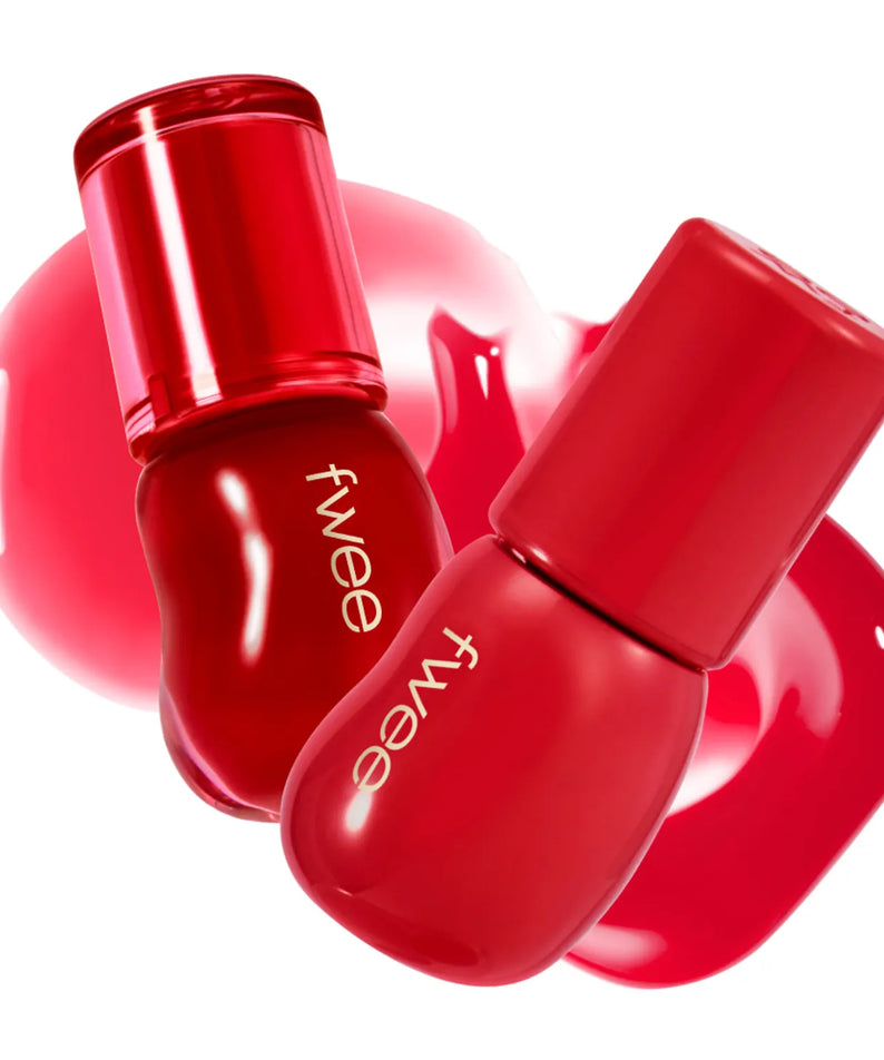 FWEE 3D Voluming Gloss in vibrant red shades with glossy finish