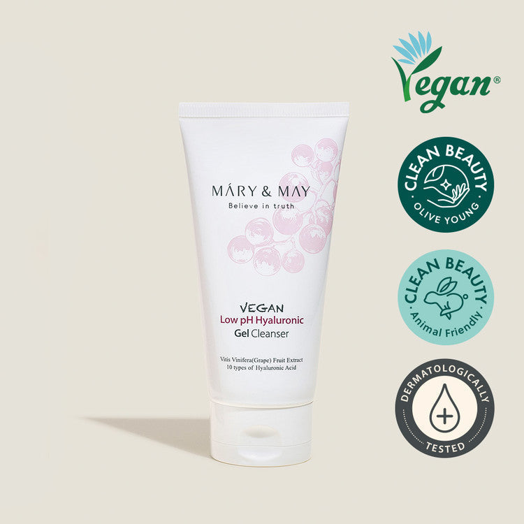 MARY & MAY Vegan Low pH Hyaluronic Gel Cleanser 150ml | Kool Seoul