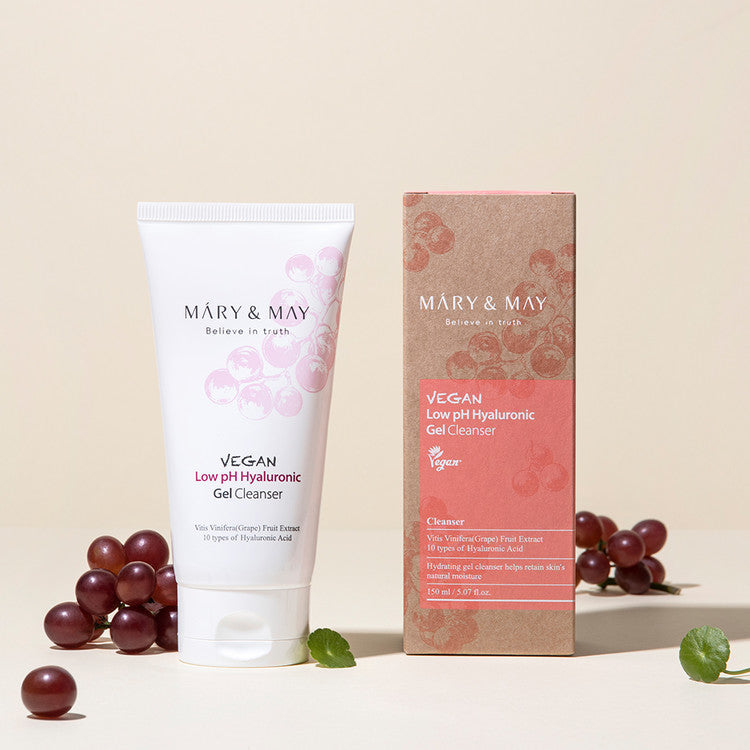 MARY & MAY Vegan Low pH Hyaluronic Gel Cleanser 150ml | Kool Seoul