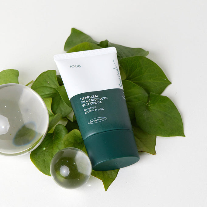 ANUA Heartleaf Silky Moisture Sun Cream 50ml | Kool Seoul