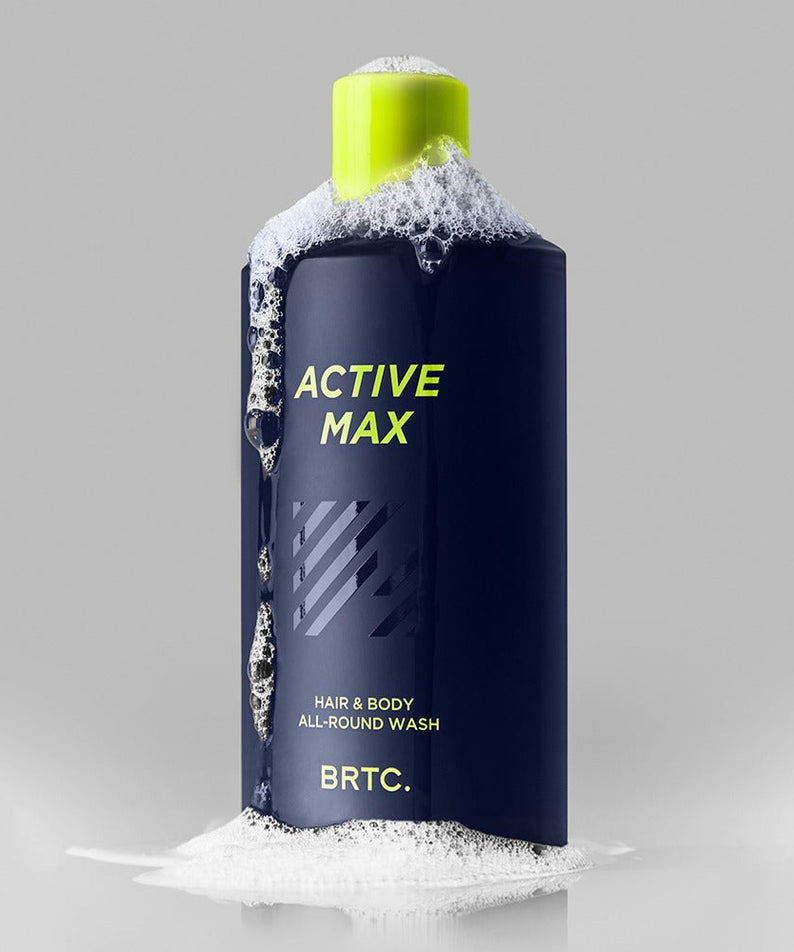 BRTC Homme Active Max Hair & Body All-Round Wash 200ml bottle with foam - Gentleman Korea Korean men's skincare product