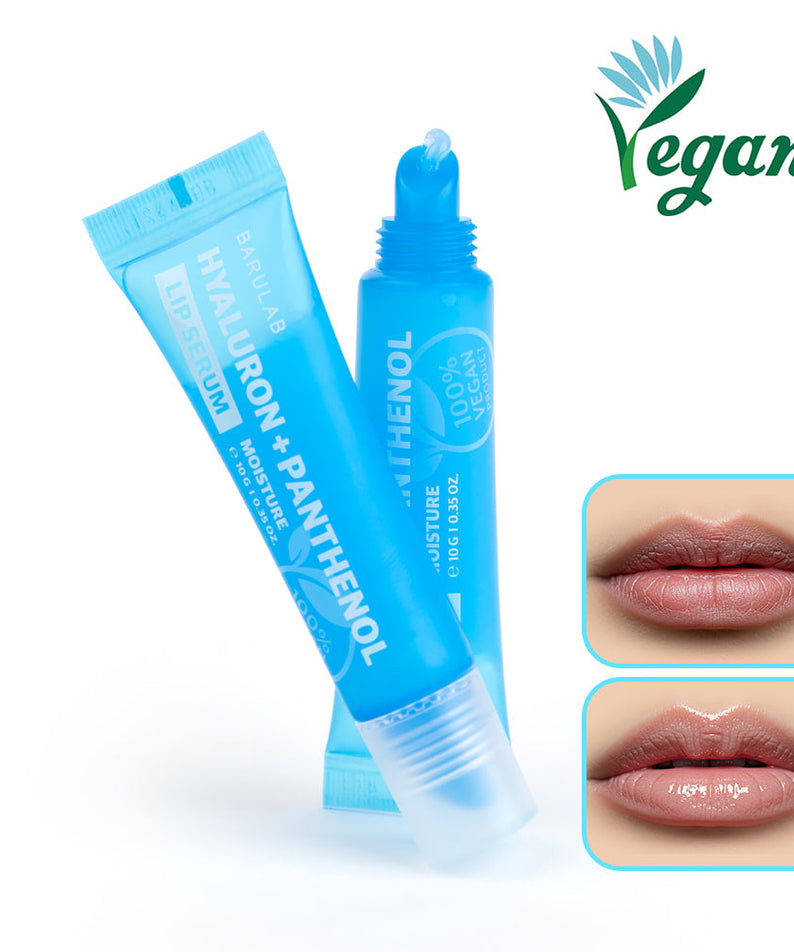 BARULAB Hyaluronic Panthenol Moisturizing Lip Serum 10g, vegan lip serum with hyaluronic acid and panthenol for hydrated lips.