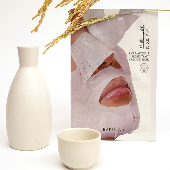 BARULAB Rice Makgeolli Probiotic Yeast Cream In Mask 5 Sheets | Kool Seoul