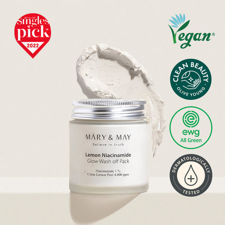 MARY & MAY Lemon Niacinamide Glow Wash off Pack 125g