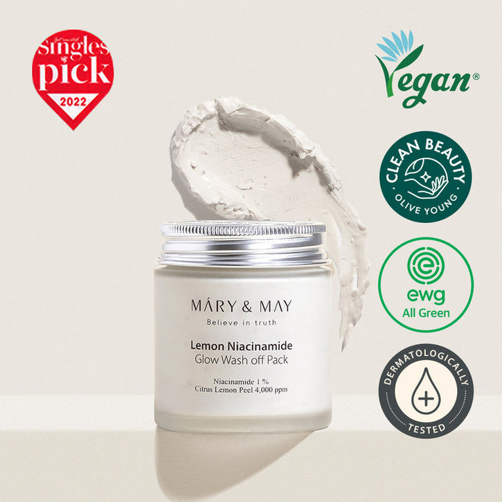 MARY & MAY Lemon Niacinamide Glow Wash off Pack 125g | Kool Seoul