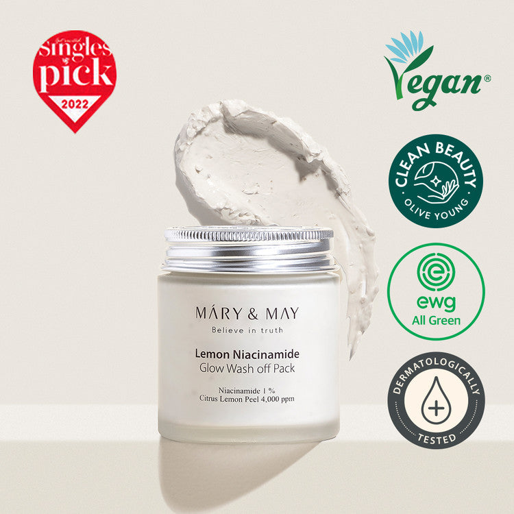 MARY & MAY Lemon Niacinamide Glow Wash off Pack 125g | Kool Seoul