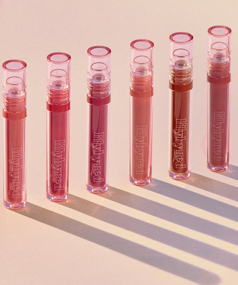 LILYBYRED Glassy Layer Fixing Tint in various shades on display