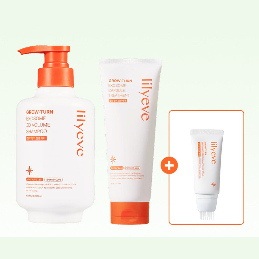 LILYEVE Growturn AD Shampoo, Capsule Treatment & Mini Ampoule 3-Piece Set