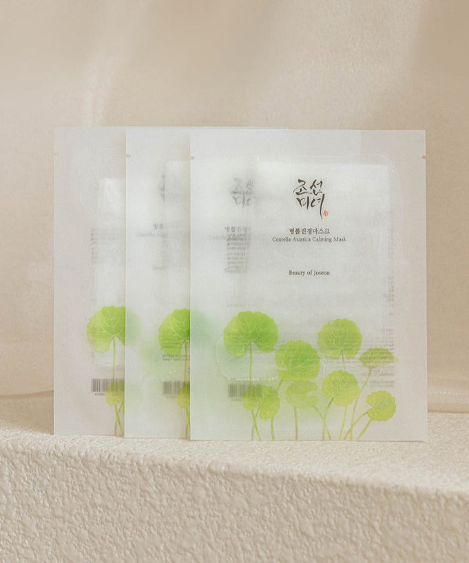 BEAUTY OF JOSEON Centella Asiatica Calming Mask packaging displayed.