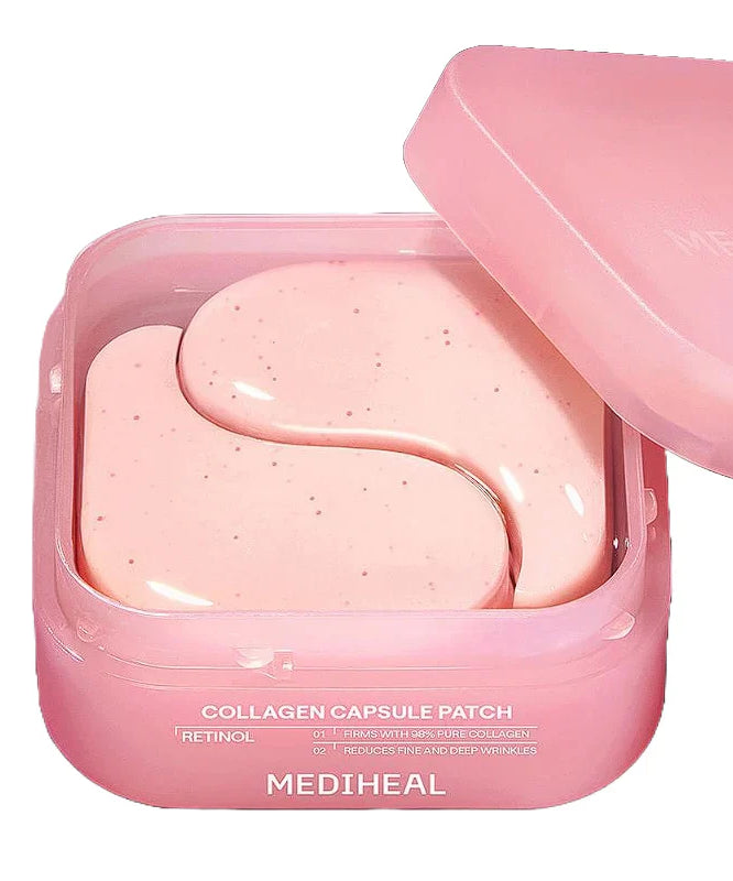 MEDIHEAL Collagen Capsule Patch 60 sheets in pink container