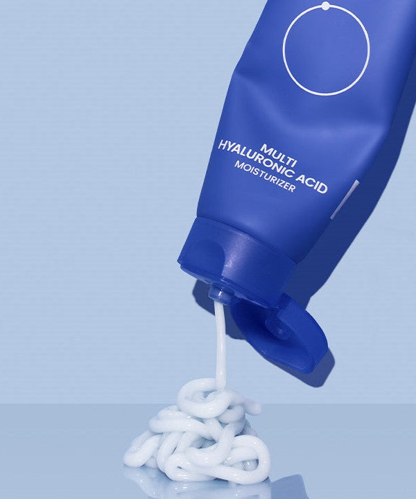 BEPLAIN Multi Hyaluronic Acid Moisturizer 70ml tube with cream displayed against a blue background