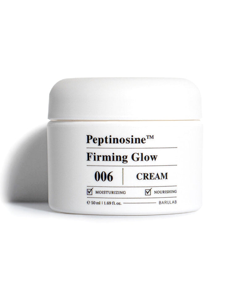 BARULAB Peptinosine Firning Glow Cream 50ml product jar with moisturizing and nourishing benefits.