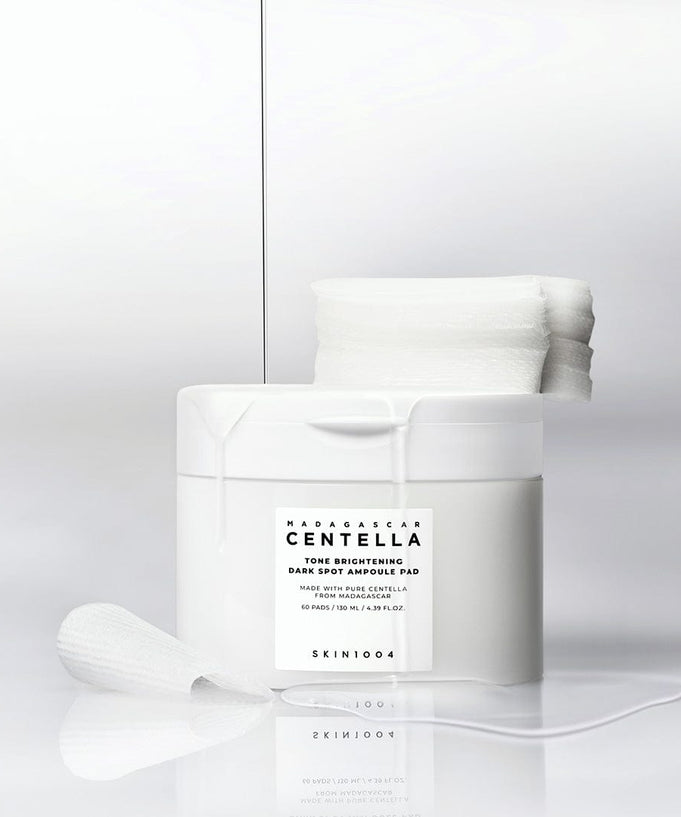 SKIN1004 Madagascar Centella Tone Brightening Dark Spot Ampoule Pads (60 sheets) displayed on white background