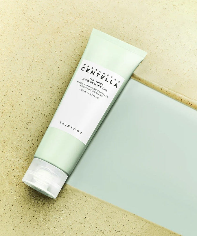 SKIN1004 Madagascar Centella Tea-trica Mild Peeling Gel 125ml on a textured surface