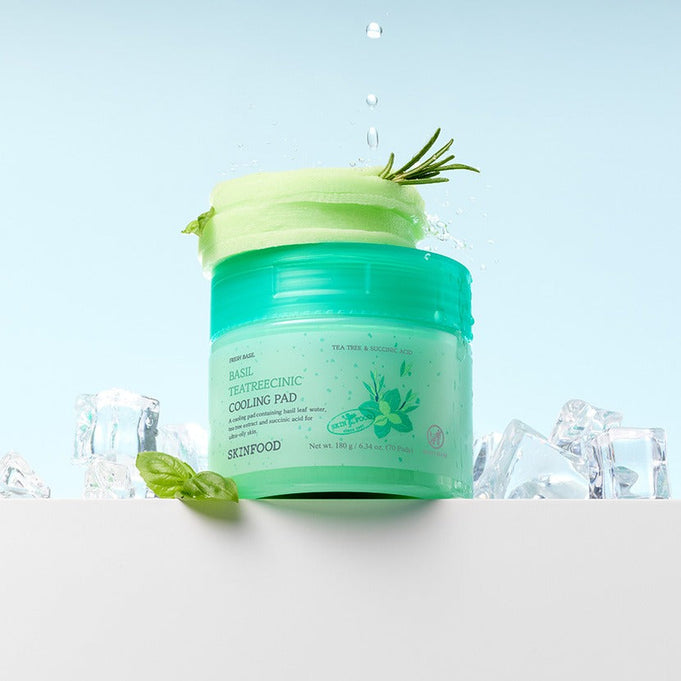 SKINFOOD Basil Tea Tree Cynic Cooling Pads 70 sheets