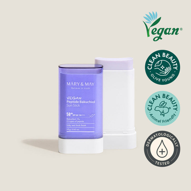 MARY & MAY Vegan Peptide Bakuchiol Sun Stick | Kool Seoul