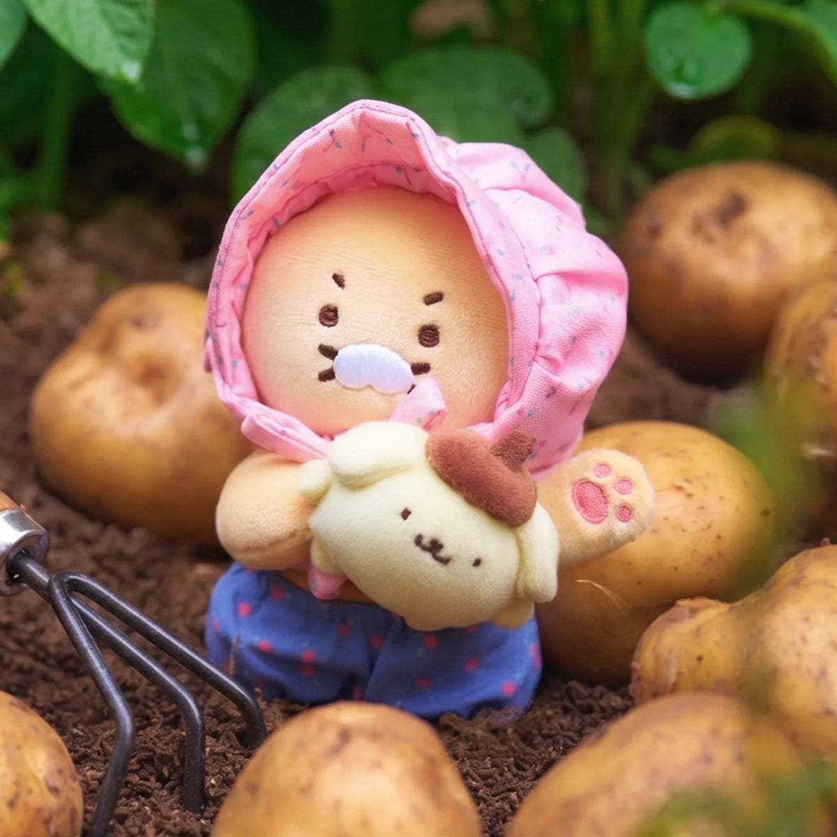 Plush Keychain Pompompurin X Friends Chunsik - Kakao Friends