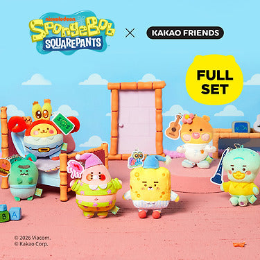 Kakao Friends - 【コンプリートセット】スポンジボブ×フレンズ ベビーキーチェーン ぬいぐるみ 6個セット