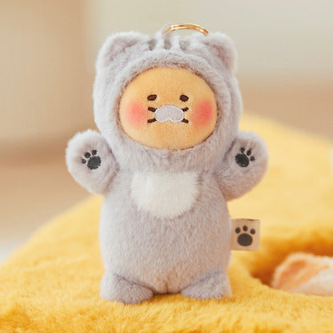 Chunsik Keychain Plush Grey Chunsik - Authentic Kakao Friends from Korea | Koolseoul