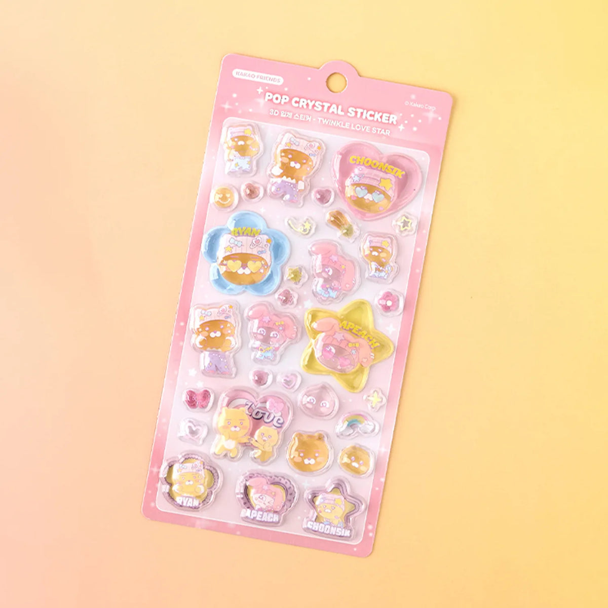 3D Stickers 3D Bombom Twinkle Love Star Chunsik - Kakao Friends