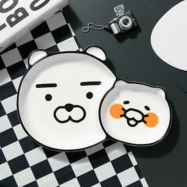 Plate Ryan&Chunsik Tableware - Authentic Kakao Friends from Korea | Koolseoul