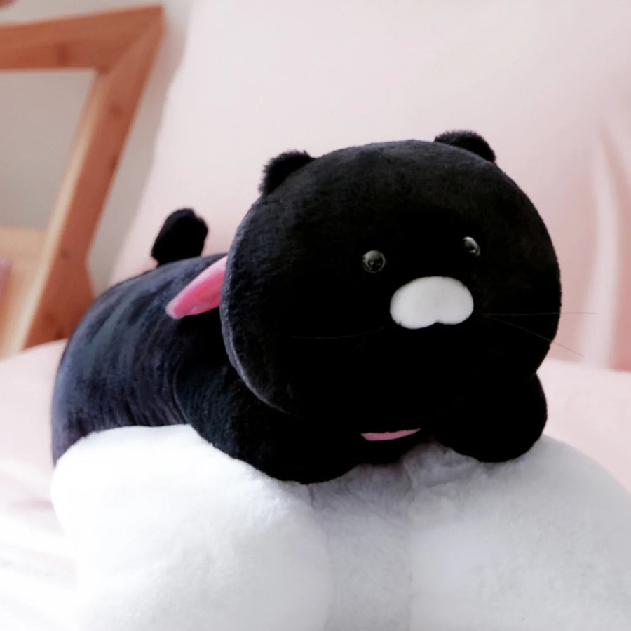 ピローぬいぐるみ ブラック・チュン ピンクリボン - Kakao Friends