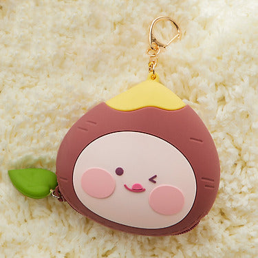 SiliconePortefeuille Apeach Coin Purse - Authentic Kakao Friends from Korea | Koolseoul