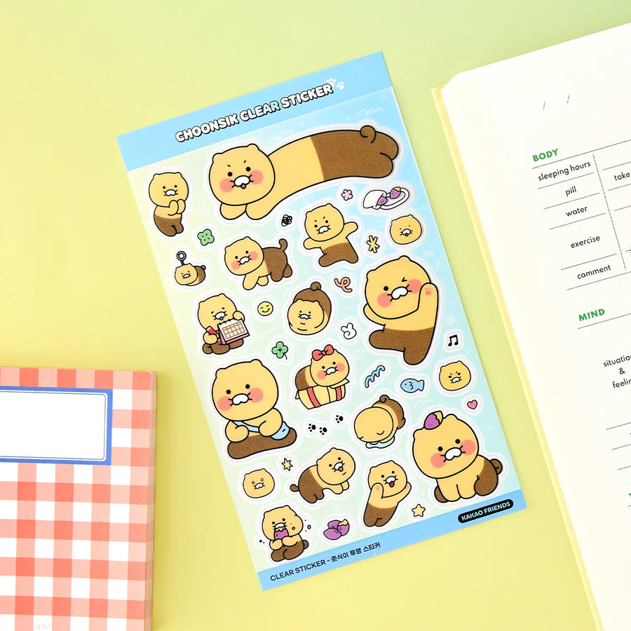 Clear Stickers Deco Clear Chunsik - Kakao Friends