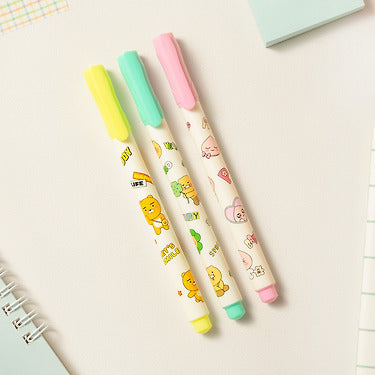 Surligneur 3P SET Friends Stationery - Official Kakao Friends merchandise | Koolseoul