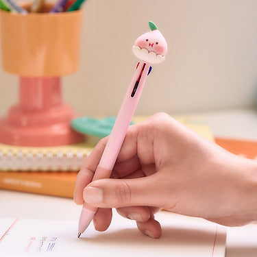 Peach Peach Figurine 3Stylo Little Apeach Pen - Korean kawaii Kakao Friends | Koolseoul