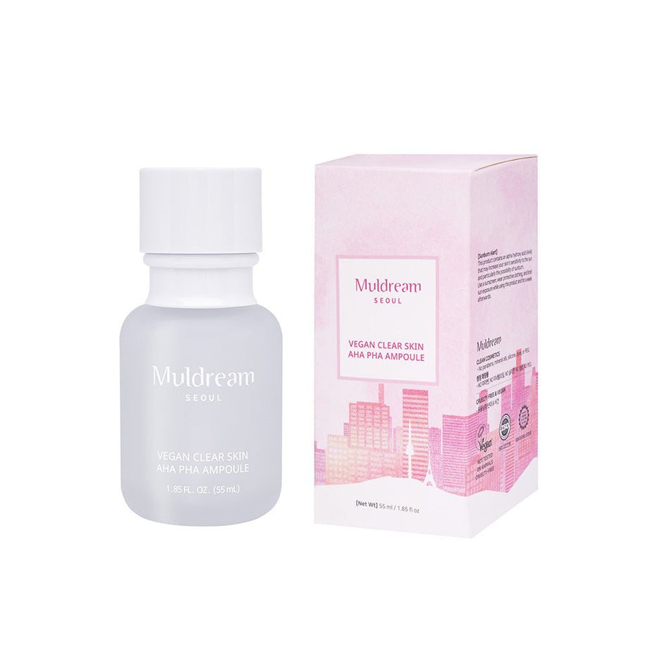 MULDREAM Vegan Clear Skin AHA PHA Ampoule 55ml on sales on our Website !