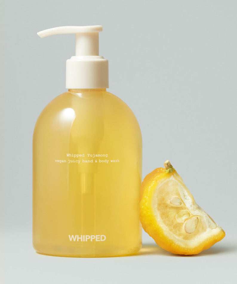 WHIPPED Yujamong Vegan Juicy Hand & Body Wash 290ml with lemon slice