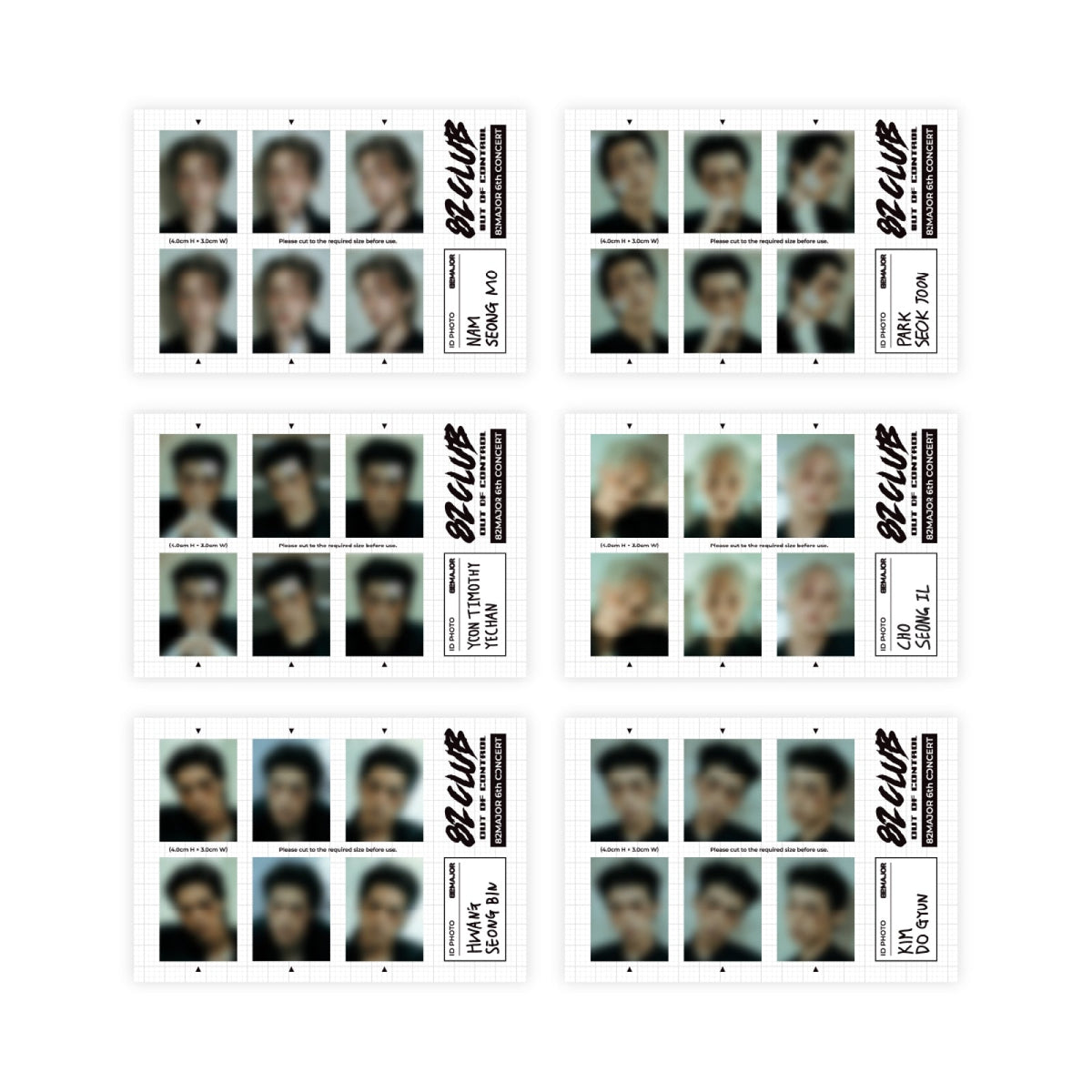 82MAJOR 82MAJOR - 06 ID Photo Set - 6th CONCERT [82CLUB] Official MD